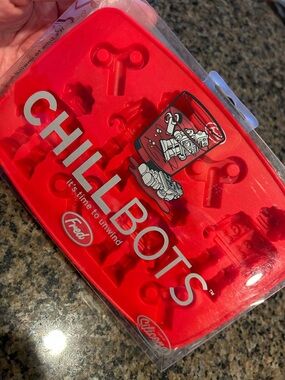 Fred Red Robot-Shaped Silicone Ice Tray CHILLBOTS
